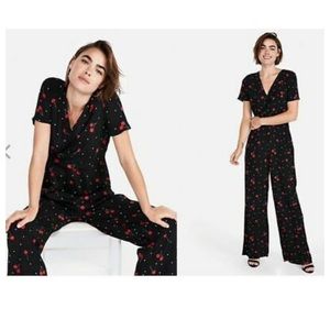 Express Cherry print romper pantsuit